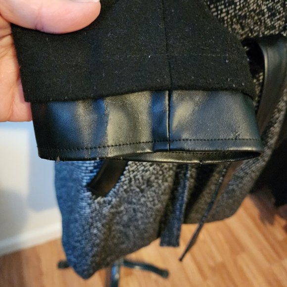 Nicole by Nicole Miller Poly Acrylic Rayon Cotton & Wool Blend Belted Peacoat - Picture 9 of 12